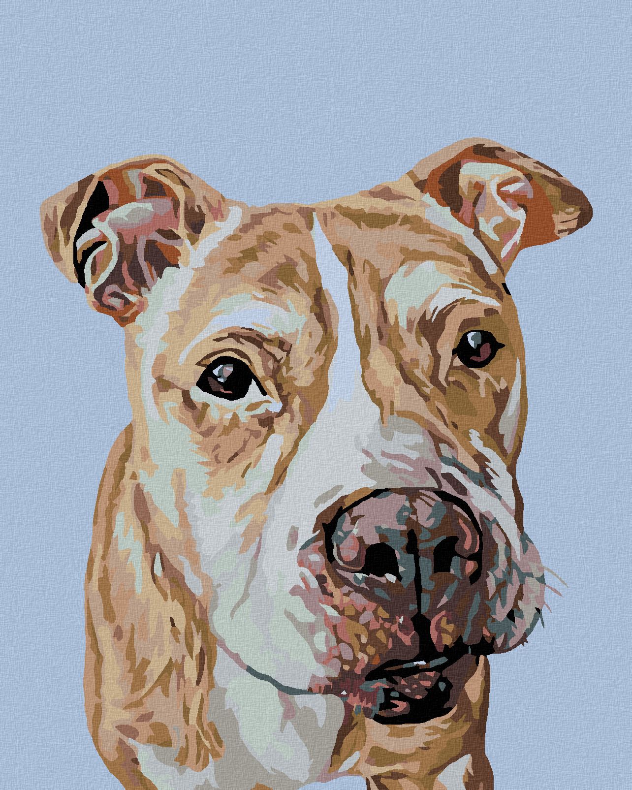 zuty Malování podle čísel - HNĚDÝ STAFORD - Rozměr: 40x50 cm, Rámování: Varianta: vypnuté plátno na rám - obrázek 1