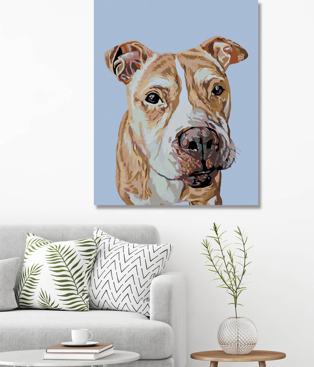 zuty Malování podle čísel - HNĚDÝ STAFORD - Rozměr: 40x50 cm, Rámování: Varianta: vypnuté plátno na rám - obrázek 8