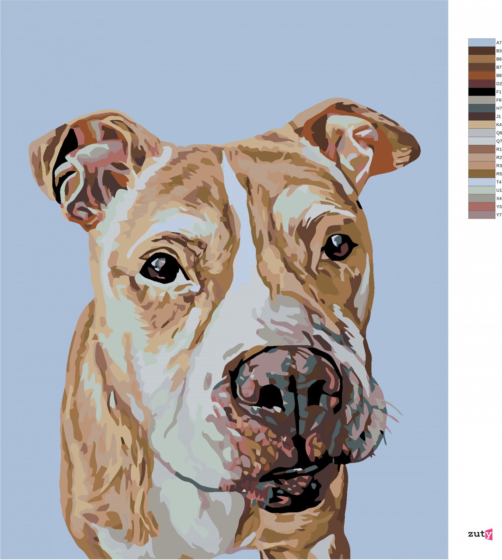 zuty Malování podle čísel - HNĚDÝ STAFORD - Rozměr: 40x50 cm, Rámování: Varianta: vypnuté plátno na rám - obrázek 15