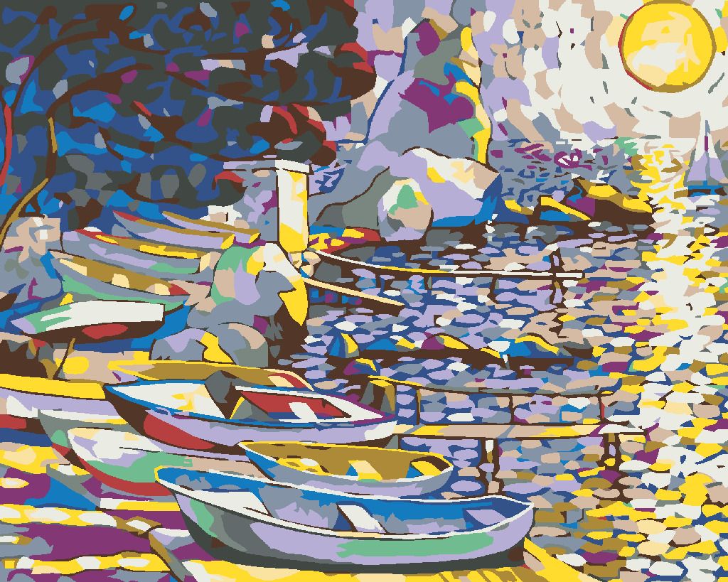 zuty Malování podle čísel - PRAMICE U VODY - Rozměr: 40x50 cm, Rámování: Varianta: bez rámu a bez vypnutí plátna - obrázek 5