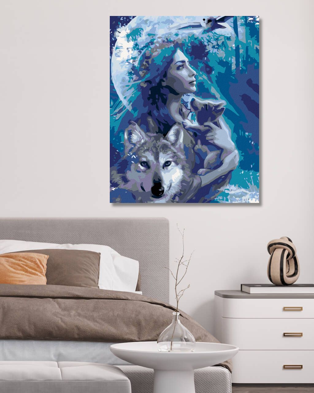 zuty Malování podle čísel - VLČÍ ŽENA - Rozměr: 40x50 cm, Rámování: Varianta: vypnuté plátno na rám - obrázek 10