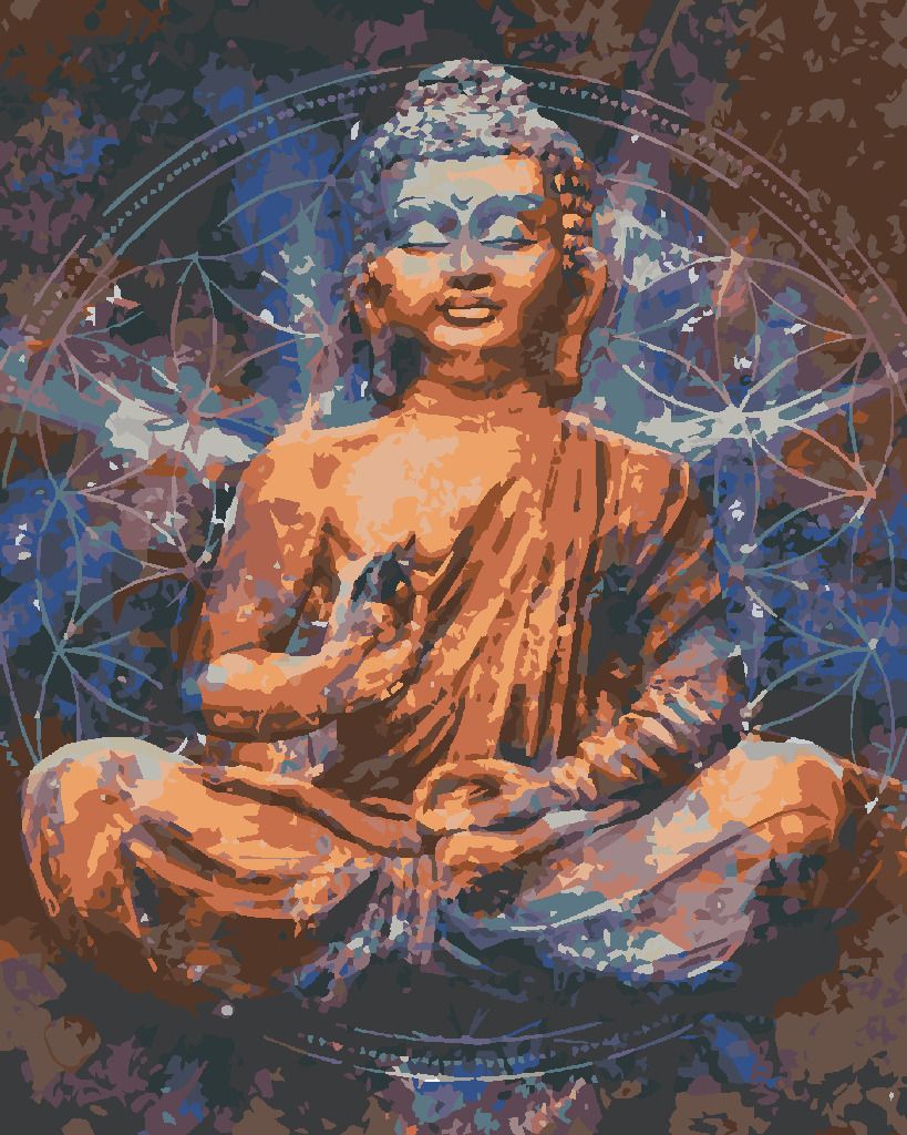 zuty Malování podle čísel - HVĚZDNÝ BUDDHA III - Rozměr: 40x50 cm, Rámování: Varianta: bez rámu a bez vypnutí plátna - obrázek 9