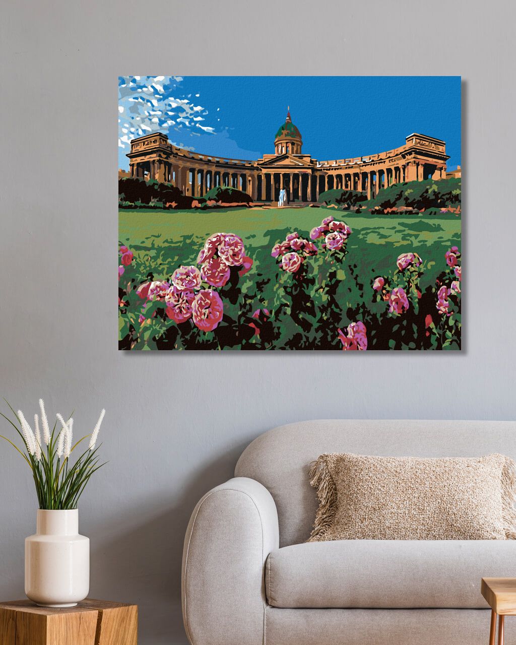 zuty Malování podle čísel - ANTICKÁ STAVBA V ROZKVETLÉ ZAHRADĚ - Rozměr: 40x50 cm, Rámování: Varianta: vypnuté plátno na rám - obrázek 10