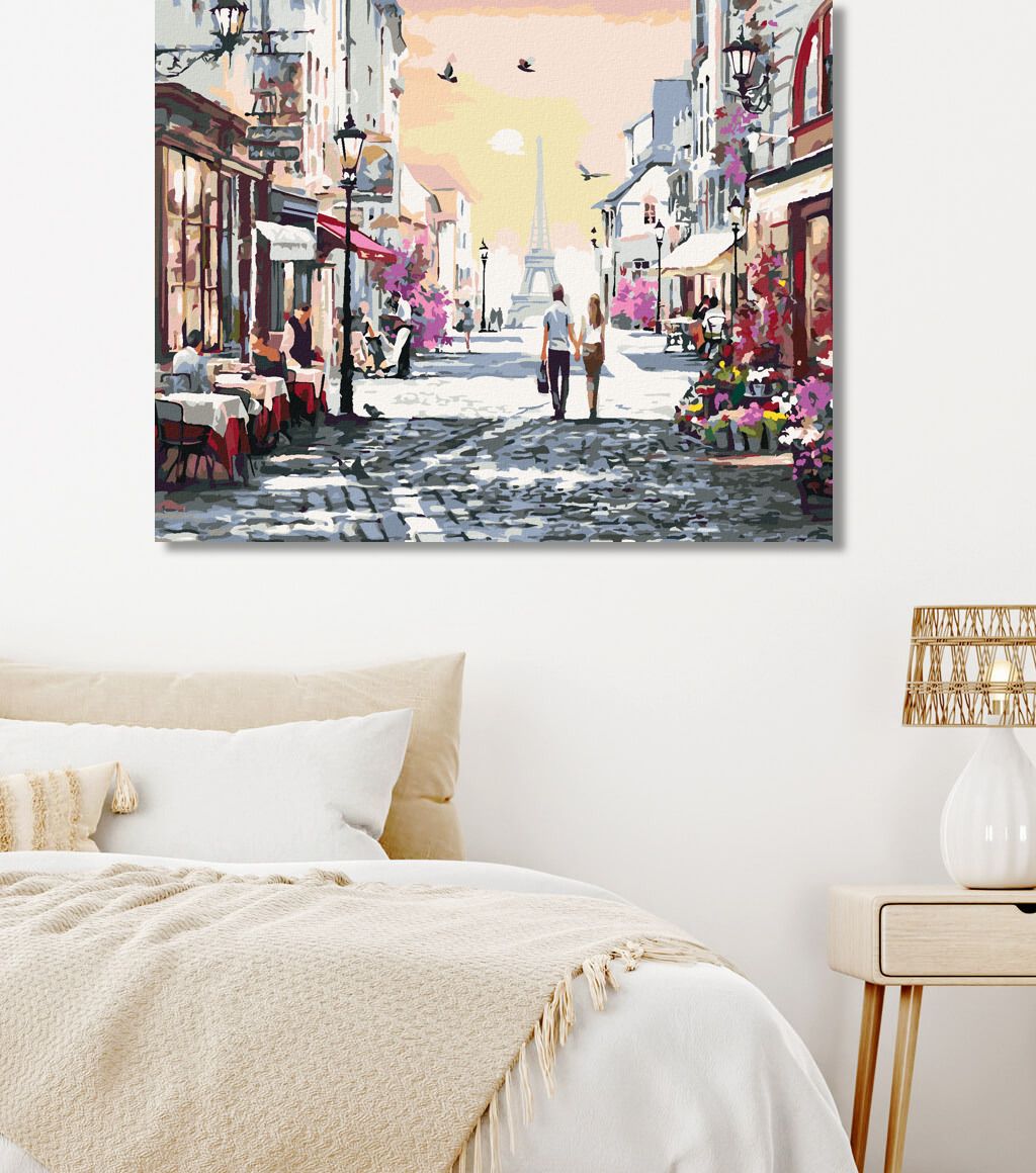 zuty Malování podle čísel - MILENCI V PAŘÍŽI (RICHARD MACNEIL) - Rozměr: 40x50 cm, Rámování: Varianta: bez rámu a bez vypnutí plátna - obrázek 5