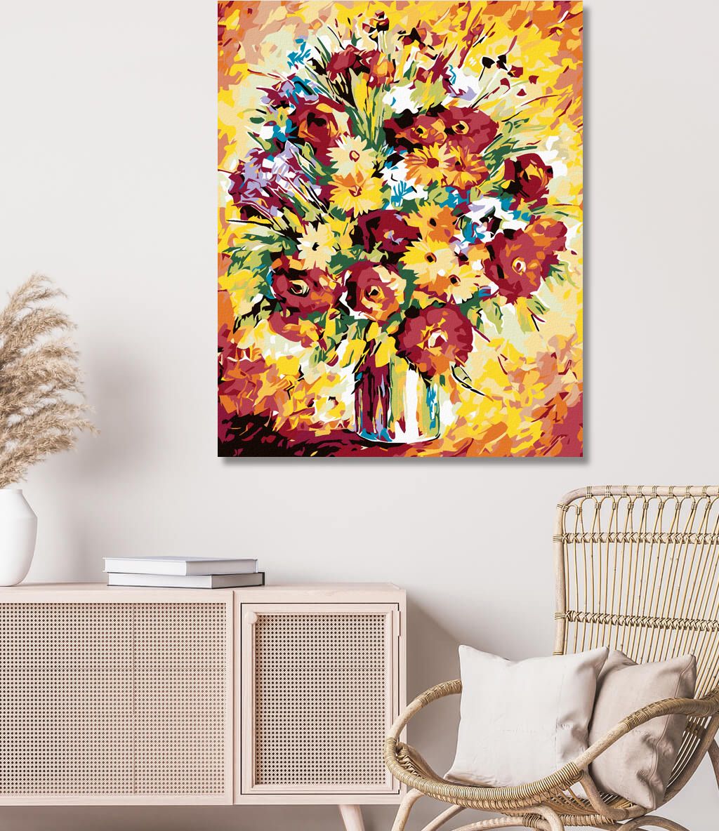 zuty Malování podle čísel - VELKÁ KYTICE LUČNÍHO KVÍTÍ - Rozměr: 40x50 cm, Rámování: Varianta: bez rámu a bez vypnutí plátna - obrázek 4