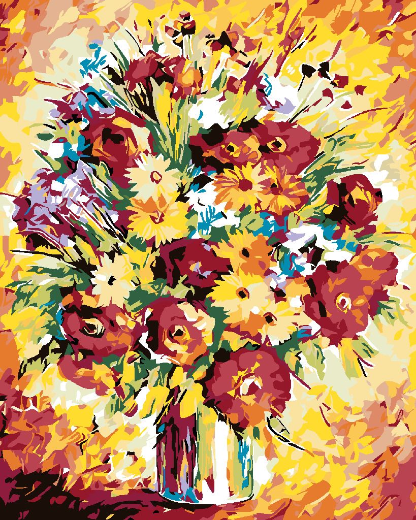 zuty Malování podle čísel - VELKÁ KYTICE LUČNÍHO KVÍTÍ - Rozměr: 40x50 cm, Rámování: Varianta: vypnuté plátno na rám - obrázek 7
