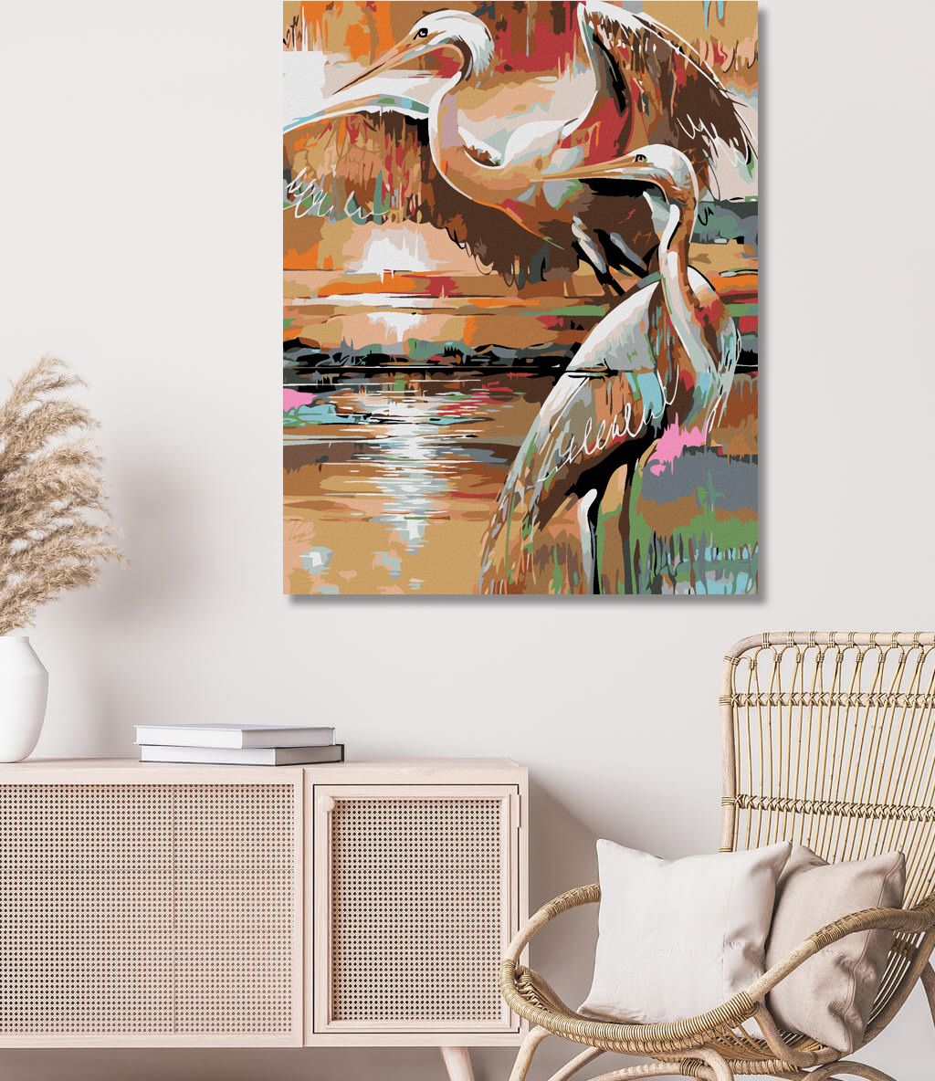 zuty Malování podle čísel - DVĚ VOLAVKY - Rozměr: 40x50 cm, Rámování: Varianta: vypnuté plátno na rám - obrázek 9