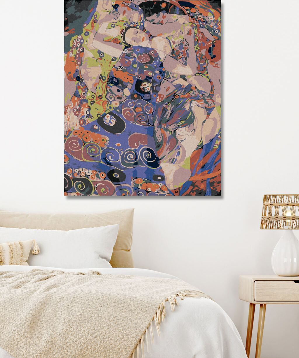zuty Malování podle čísel - VIRGIN (Gustav Klimt) - Rozměr: 40x50 cm, Rámování: Varianta: bez rámu a bez vypnutí plátna - obrázek 10