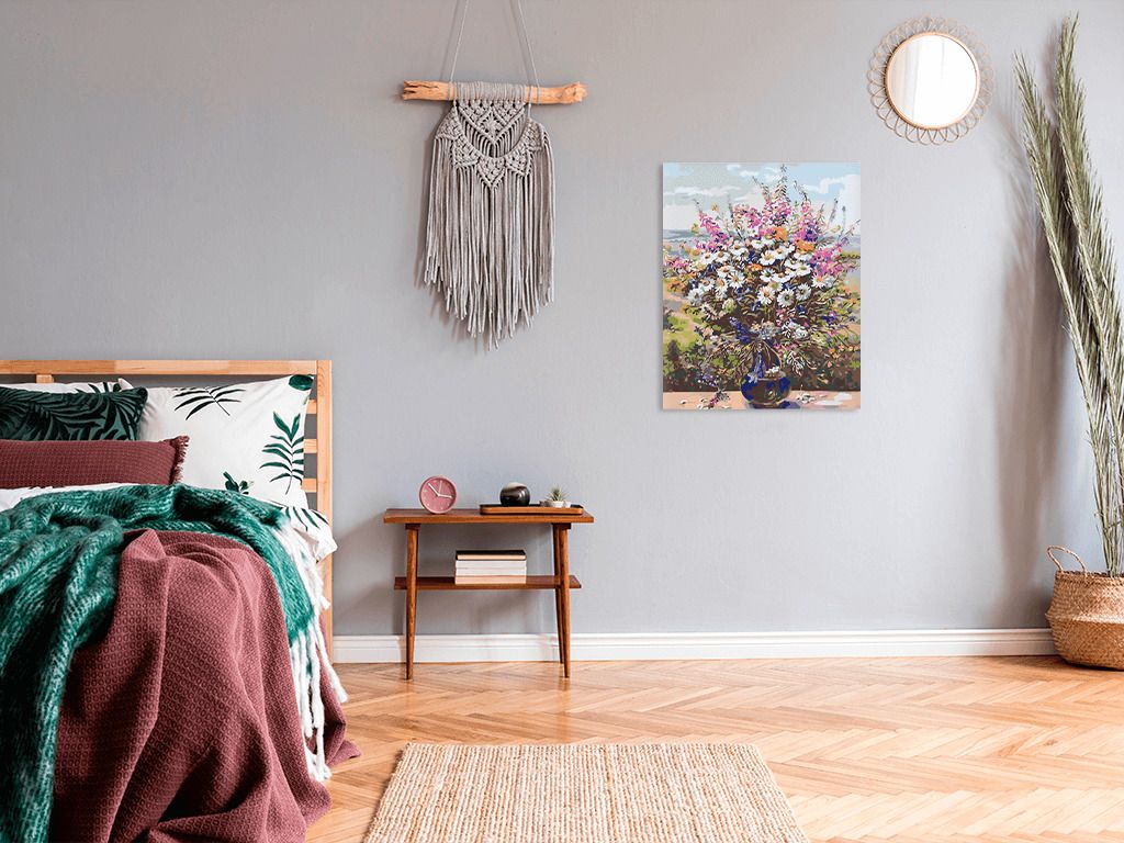 zuty Malování podle čísel - LETNÍ KYTICE VE SKLENĚNÉ VÁZE - Rozměr: 40x50 cm, Rámování: Varianta: vypnuté plátno na rám - obrázek 6
