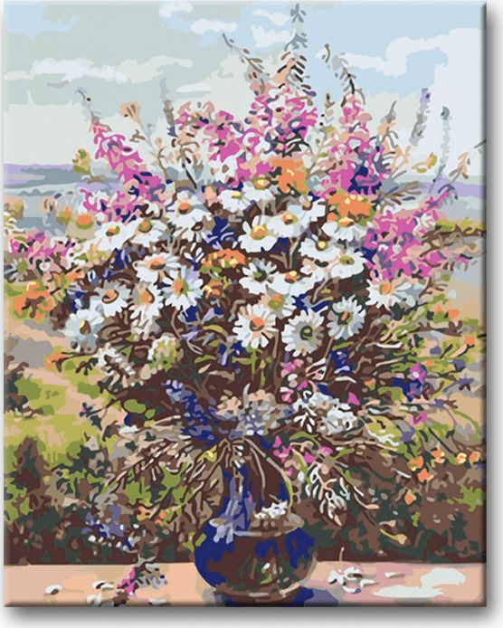 zuty Malování podle čísel - LETNÍ KYTICE VE SKLENĚNÉ VÁZE - Rozměr: 40x50 cm, Rámování: Varianta: vypnuté plátno na rám - obrázek 7