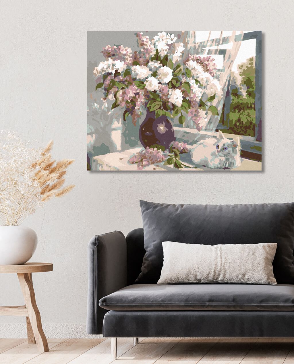 zuty Malování podle čísel - BÍLÉ KOTĚ A ŠEŘÍK VE VÁZE - Rozměr: 40x50 cm, Rámování: Varianta: bez rámu a bez vypnutí plátna - obrázek 10