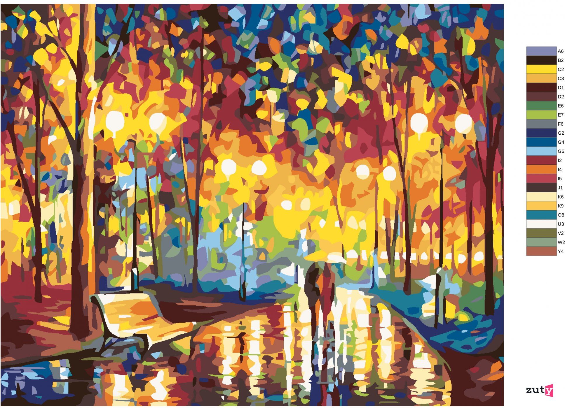 zuty Malování podle čísel - V DEŠTI - Rozměr: 40x50 cm, Rámování: Varianta: vypnuté plátno na rám - obrázek 3