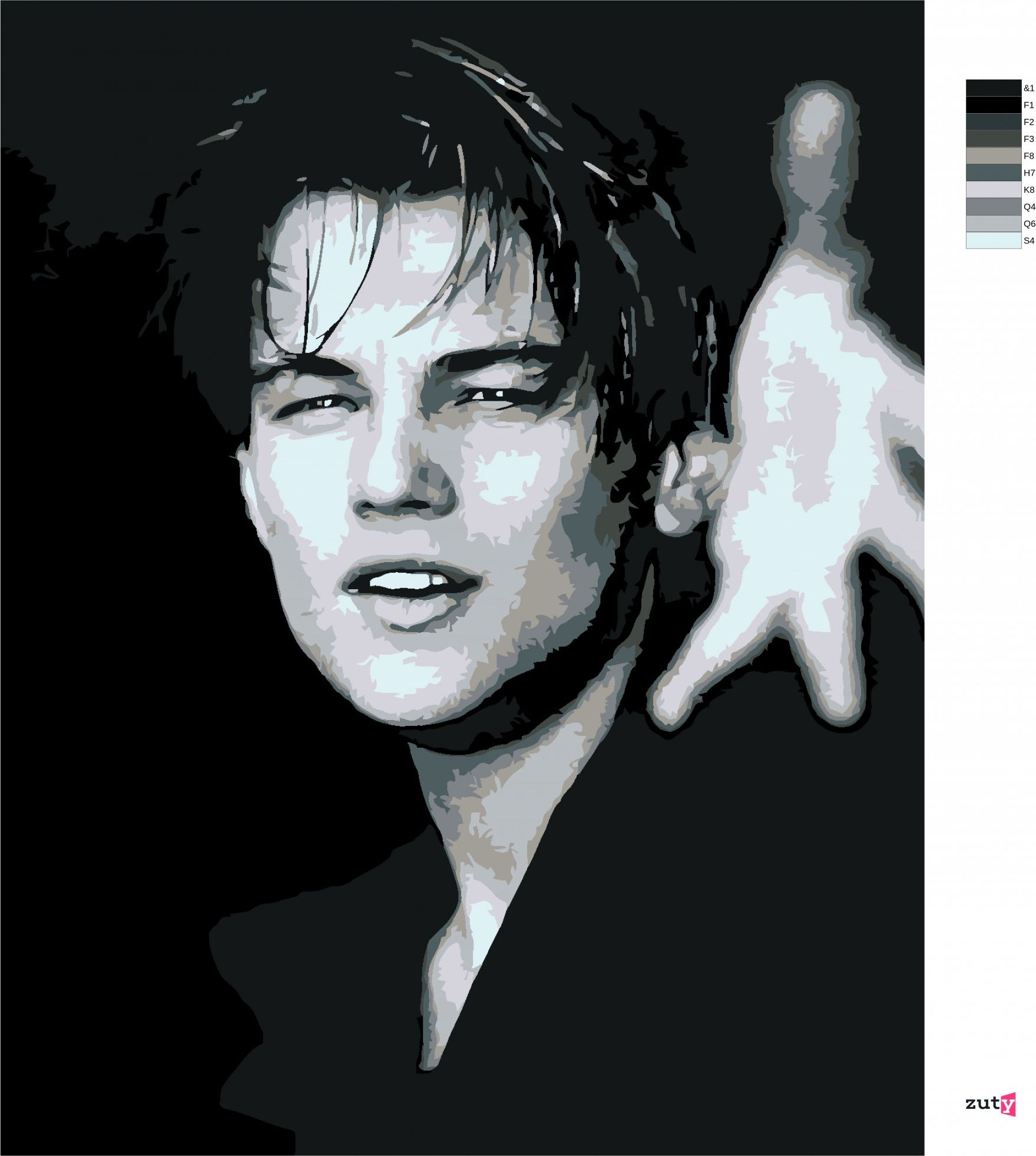 zuty Malování podle čísel - LEONARDO DICAPRIO - Rozměr: 40x50 cm, Rámování: Varianta: bez rámu a bez vypnutí plátna - obrázek 9