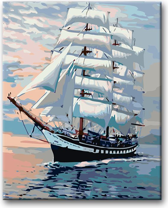 zuty Malování podle čísel - VELKÁ PLACHETNICE - Rozměr: 40x50 cm, Rámování: Varianta: bez rámu a bez vypnutí plátna - obrázek 6