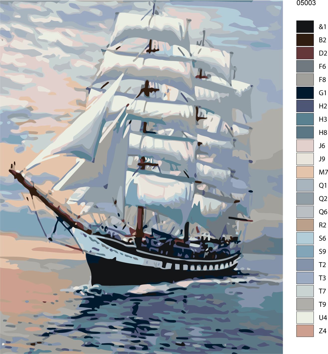 zuty Malování podle čísel - VELKÁ PLACHETNICE - Rozměr: 40x50 cm, Rámování: Varianta: bez rámu a bez vypnutí plátna - obrázek 9