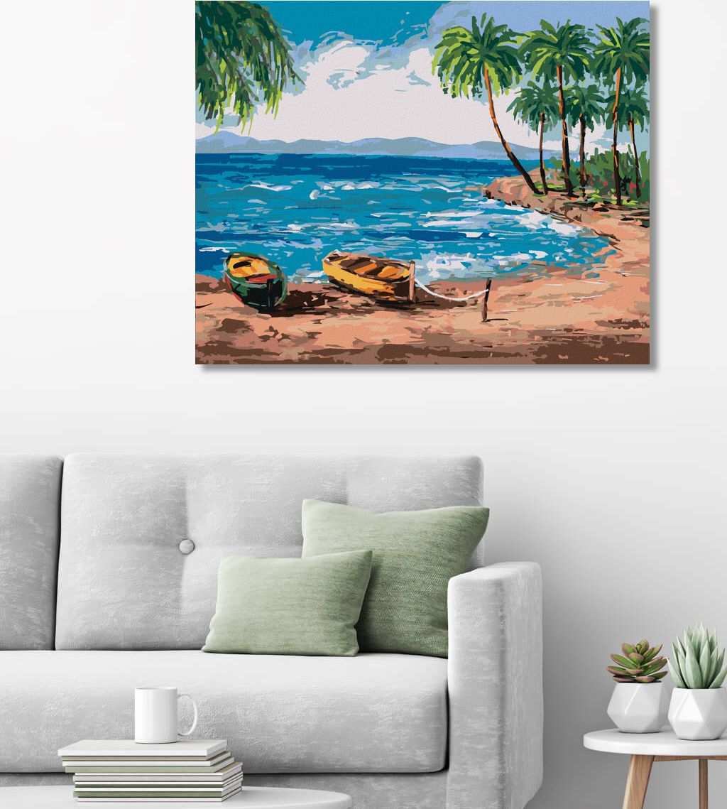 zuty Malování podle čísel - TROPICKÝ RÁJ - Rozměr: 40x50 cm, Rámování: Varianta: vypnuté plátno na rám - obrázek 6