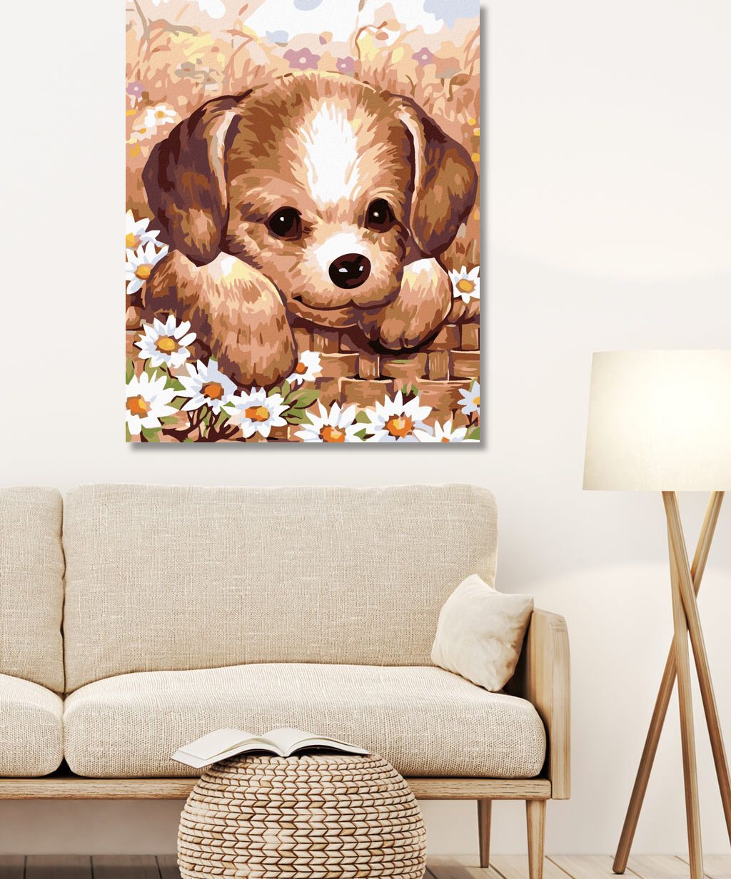 zuty Malování podle čísel - ŠTĚŇÁTKO - Rozměr: 40x50 cm, Rámování: Varianta: vypnuté plátno na rám - obrázek 9