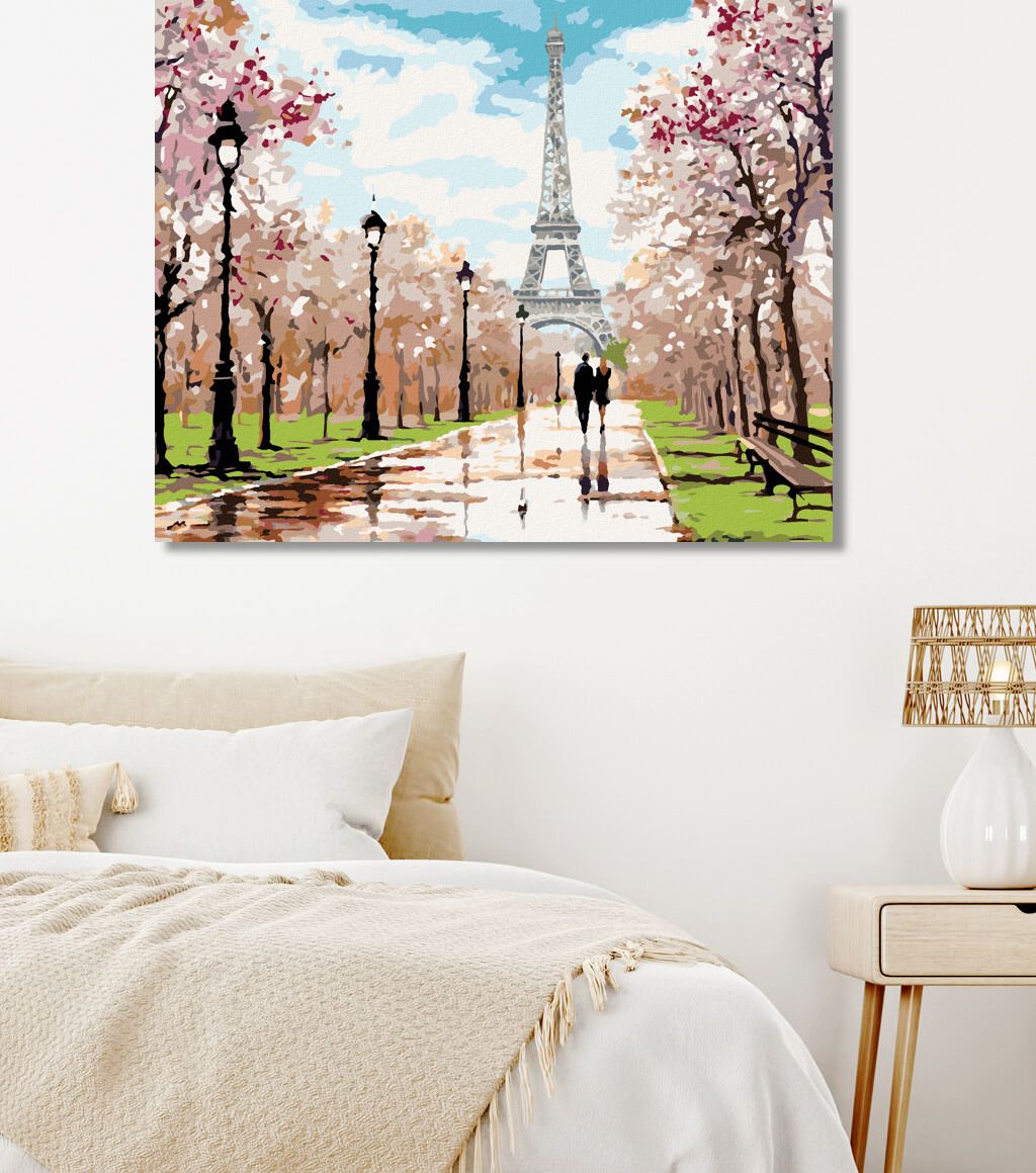 zuty Malování podle čísel - MILENCI V PARKU U EIFFELOVY VĚŽE (RICHARD MACNEIL) - Rozměr: 40x50 cm, Rámování: Varianta: bez rámu a bez vypnutí plátna - obrázek 9