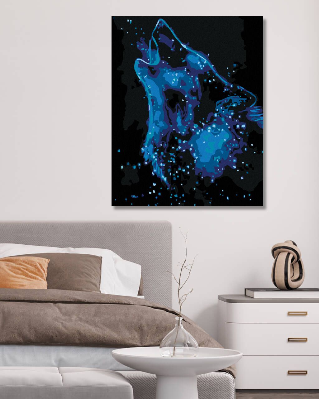 zuty Malování podle čísel - HVĚZDNÝ VLK - Rozměr: 40x50 cm, Rámování: Varianta: bez rámu a bez vypnutí plátna - obrázek 6