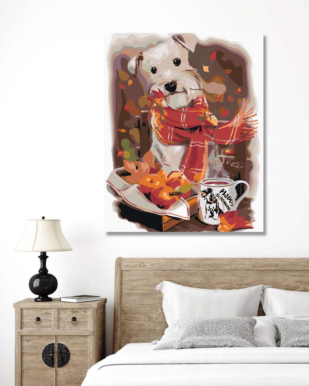zuty Malování podle čísel - BÍLÝ KNÍRAČ A ŠÁLEK ČAJE - Rozměr: 40x50 cm, Rámování: Varianta: vypnuté plátno na rám - obrázek 4