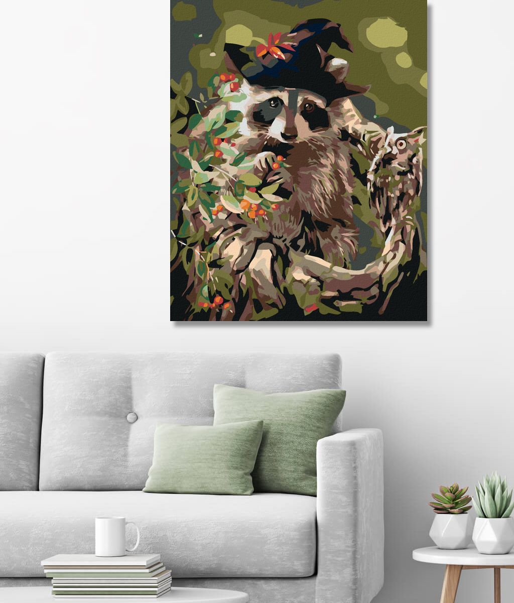 zuty Malování podle čísel - MÝVAL S KLOBOUKEM A SOVOU - Rozměr: 40x50 cm, Rámování: Varianta: vypnuté plátno na rám - obrázek 5