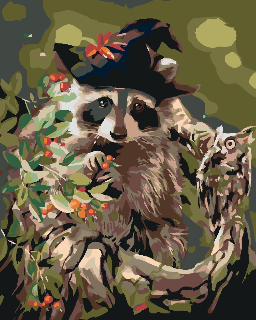 zuty Malování podle čísel - MÝVAL S KLOBOUKEM A SOVOU - Rozměr: 40x50 cm, Rámování: Varianta: vypnuté plátno na rám - obrázek 10
