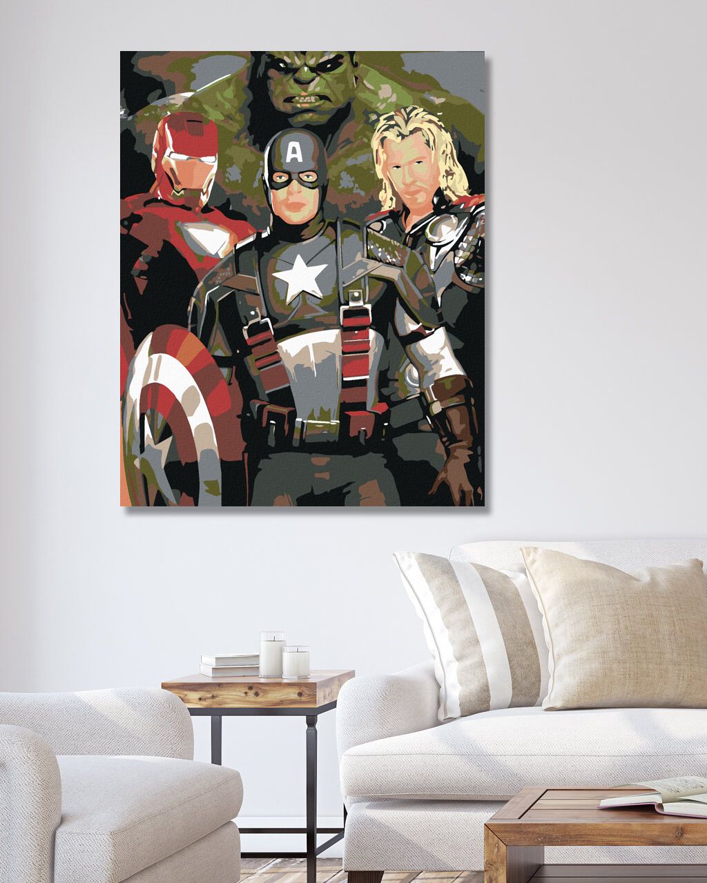 zuty Malování podle čísel - AVENGERS - Rozměr: 40x50 cm, Rámování: Varianta: vypnuté plátno na rám - obrázek 2