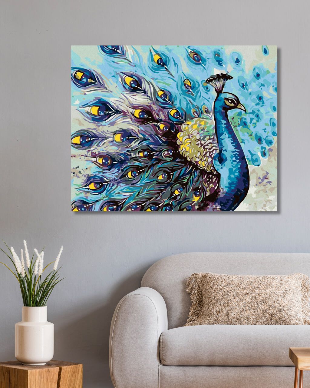 zuty Malování podle čísel - PYŠNÝ PÁV - Rozměr: 40x50 cm, Rámování: Varianta: vypnuté plátno na rám - obrázek 9
