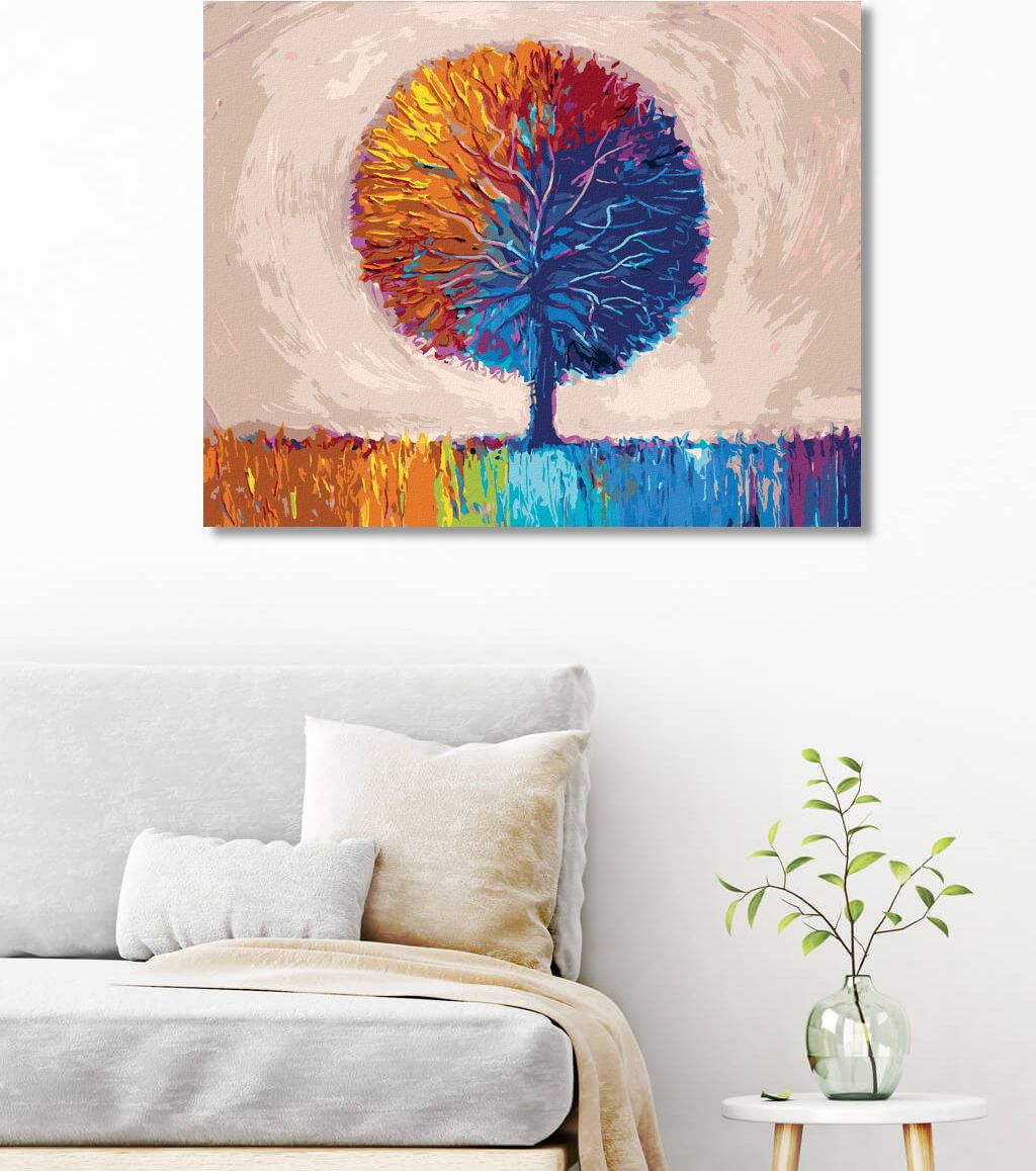 zuty Malování podle čísel - BAREVNÝ STROM - Rozměr: 40x50 cm, Rámování: Varianta: bez rámu a bez vypnutí plátna - obrázek 24