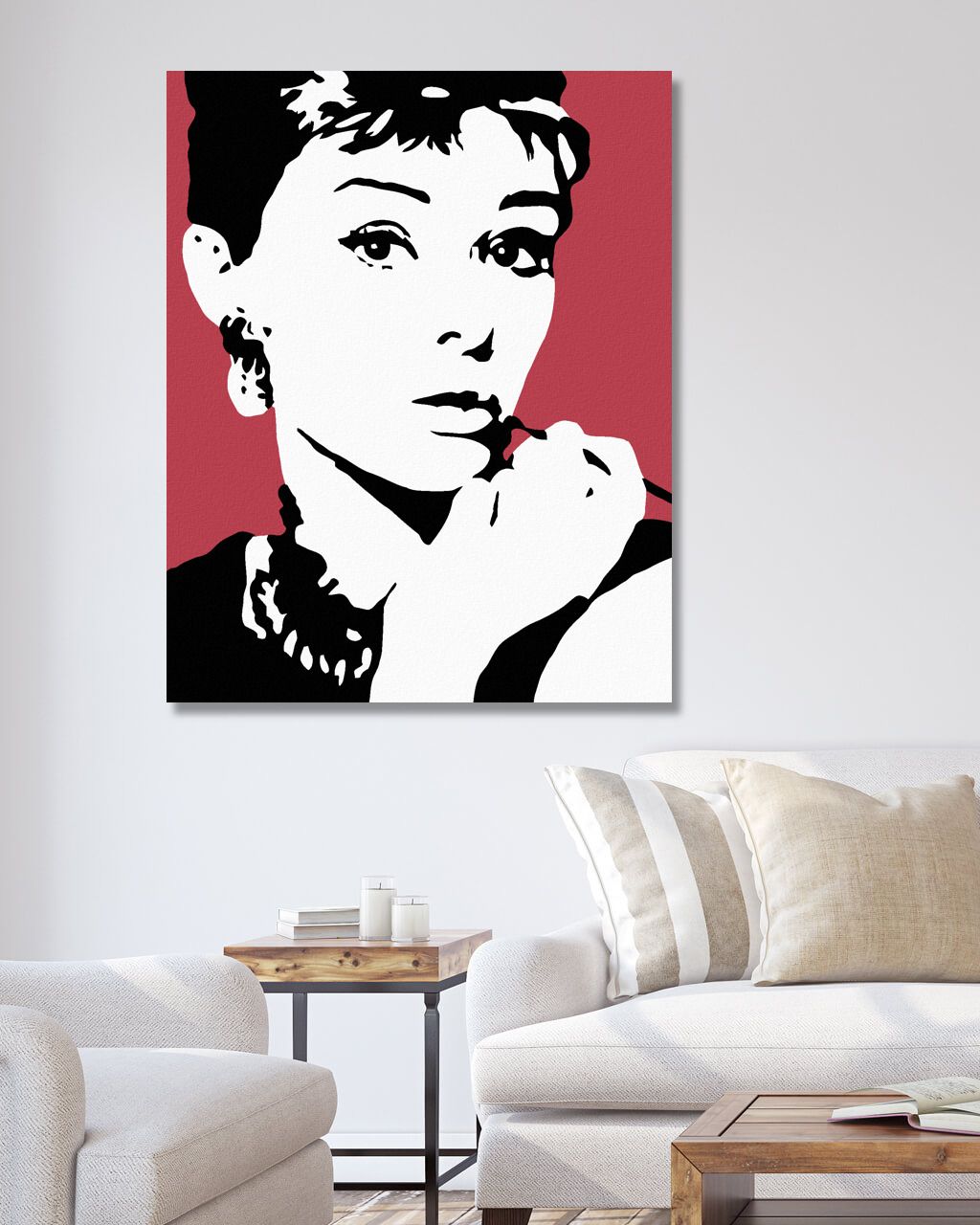 zuty Malování podle čísel - AUDREY HEPBURN NA ČERVENÉM POZADÍ - Rozměr: 40x50 cm, Rámování: Varianta: bez rámu a bez vypnutí plátna - obrázek 7