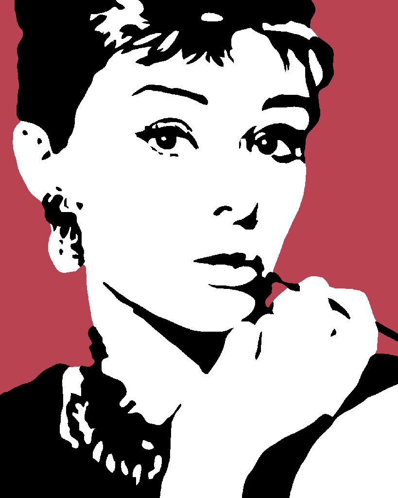 zuty Malování podle čísel - AUDREY HEPBURN NA ČERVENÉM POZADÍ - Rozměr: 40x50 cm, Rámování: Varianta: bez rámu a bez vypnutí plátna - obrázek 12