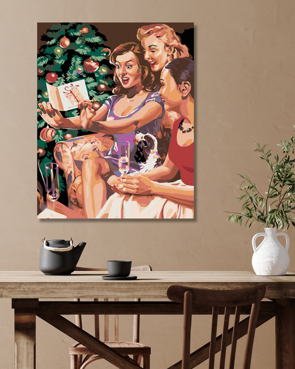 zuty Malování podle čísel - VÁNOČNÍ PŘEKVAPENÍ - Rozměr: 40x50 cm, Rámování: Varianta: vypnuté plátno na rám - obrázek 3