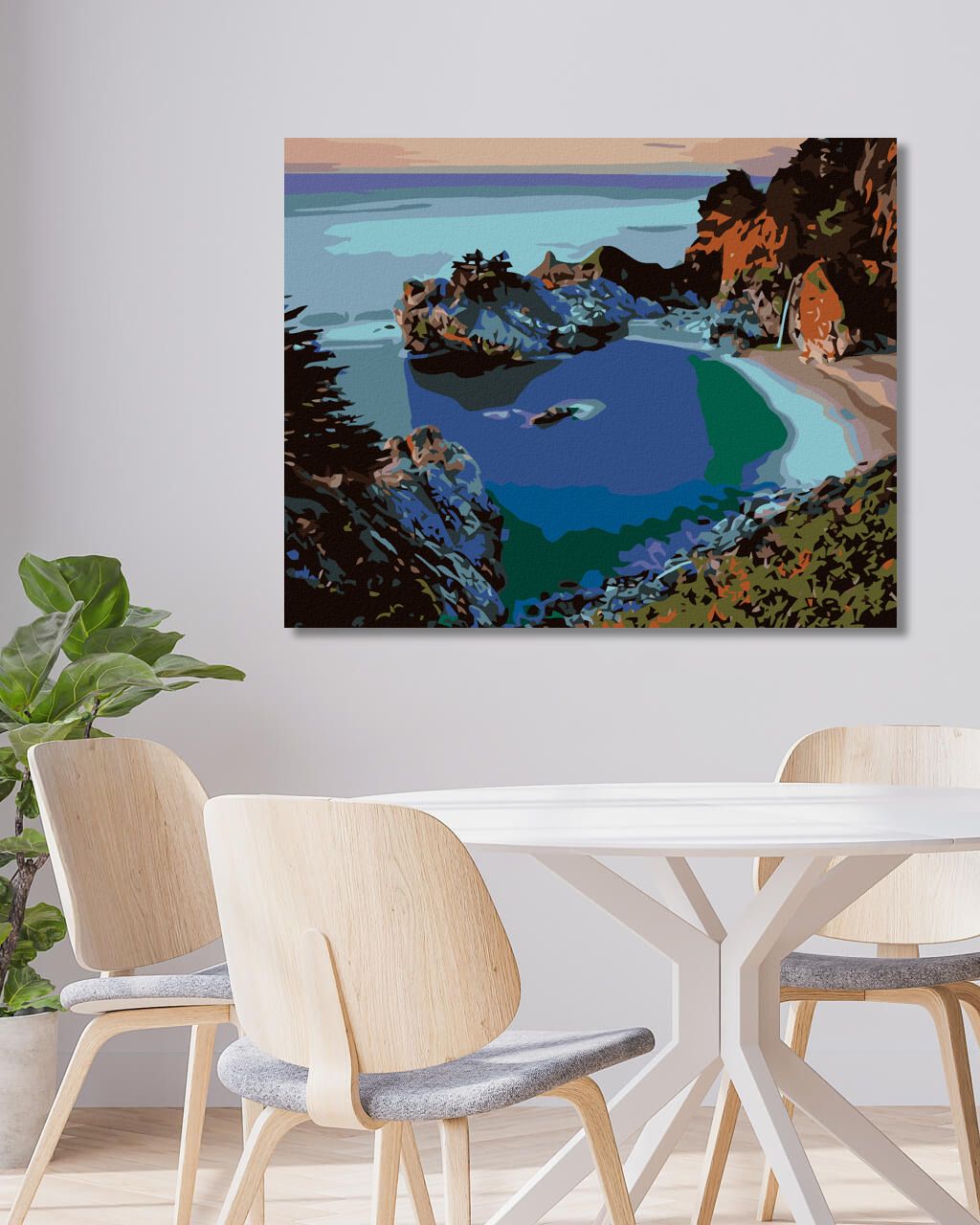zuty Malování podle čísel - BARVY ZÁTOKY PŘI ZÁPADU SLUNCE - Rozměr: 40x50 cm, Rámování: Varianta: bez rámu a bez vypnutí plátna - obrázek 3