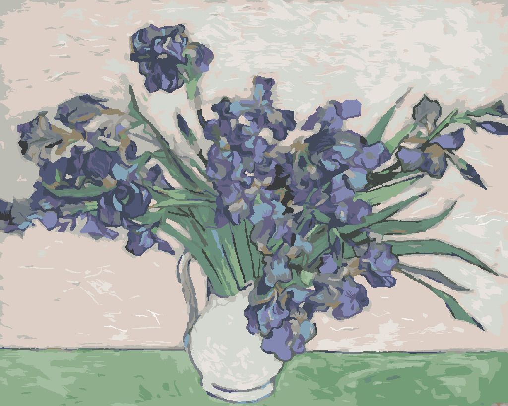 zuty Malování podle čísel - KOSATCE (VAN GOGH) - Rozměr: 40x50 cm, Rámování: Varianta: bez rámu a bez vypnutí plátna - obrázek 5