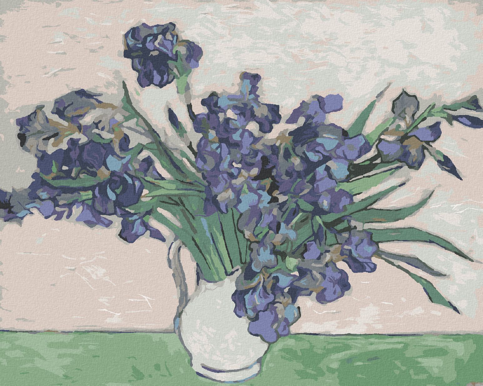 zuty Malování podle čísel - KOSATCE (VAN GOGH) - Rozměr: 40x50 cm, Rámování: Varianta: vypnuté plátno na rám - obrázek 2