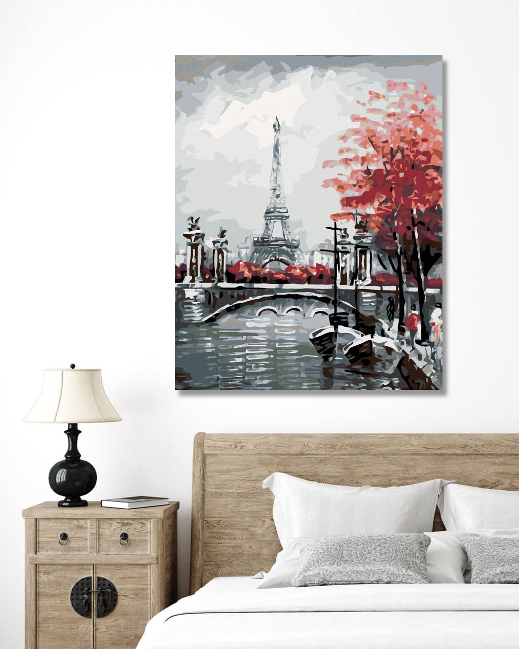 zuty Malování podle čísel - EIFFELOVKA OD ŘEKY - Rozměr: 40x50 cm, Rámování: Varianta: vypnuté plátno na rám - obrázek 7