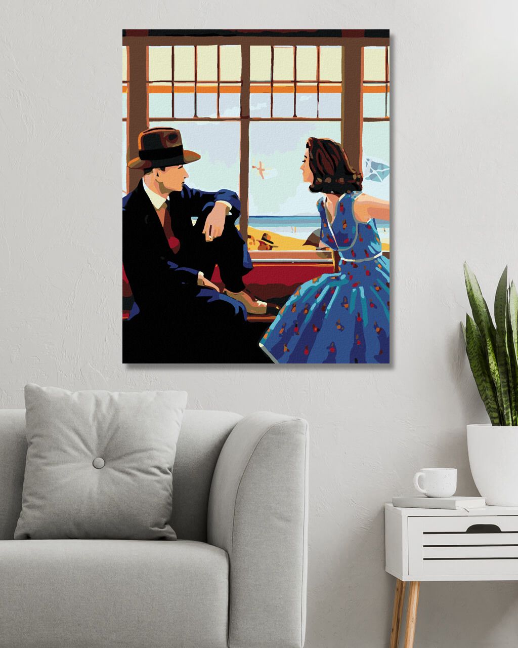 zuty Malování podle čísel - ZA OKNEM JE MOŘE - Rozměr: 40x50 cm, Rámování: Varianta: bez rámu a bez vypnutí plátna - obrázek 3