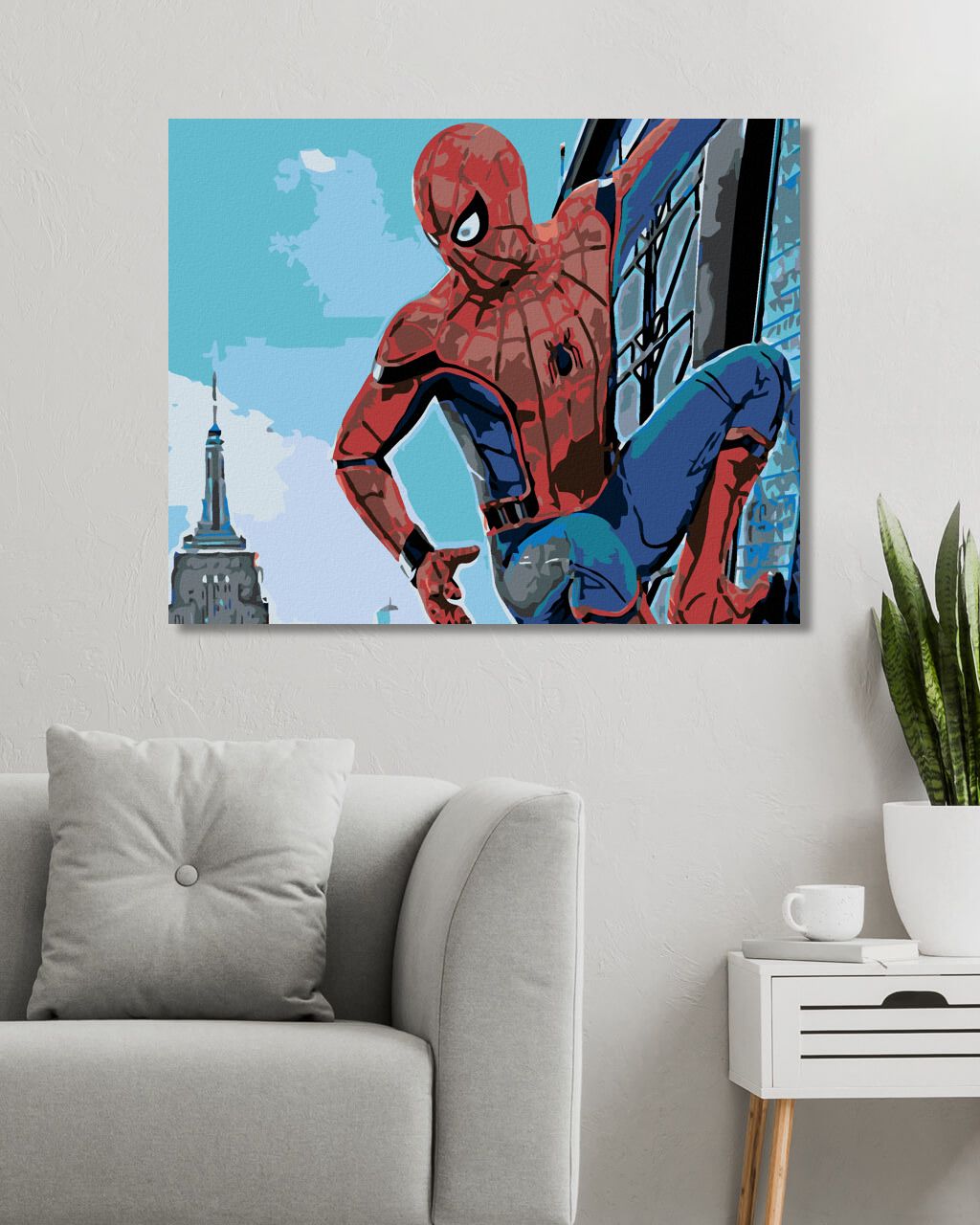 zuty Malování podle čísel - SPIDERMAN VE MĚSTĚ - Rozměr: 40x50 cm, Rámování: Varianta: bez rámu a bez vypnutí plátna - obrázek 4