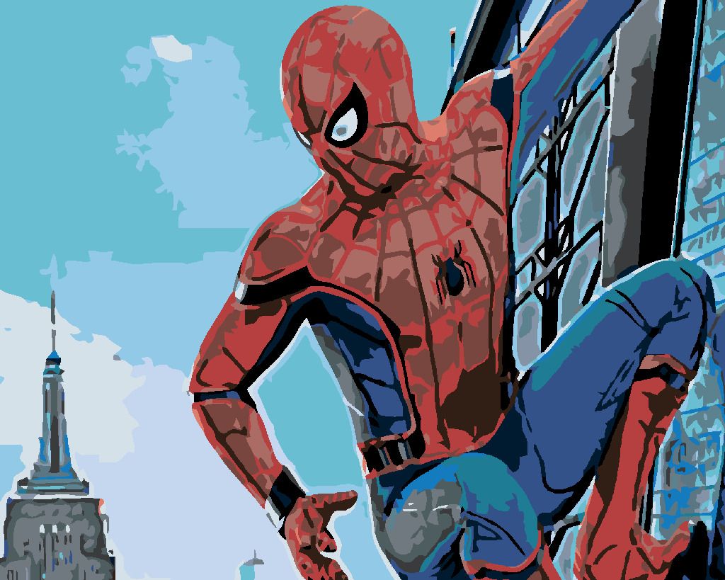 zuty Malování podle čísel - SPIDERMAN VE MĚSTĚ - Rozměr: 40x50 cm, Rámování: Varianta: bez rámu a bez vypnutí plátna - obrázek 12