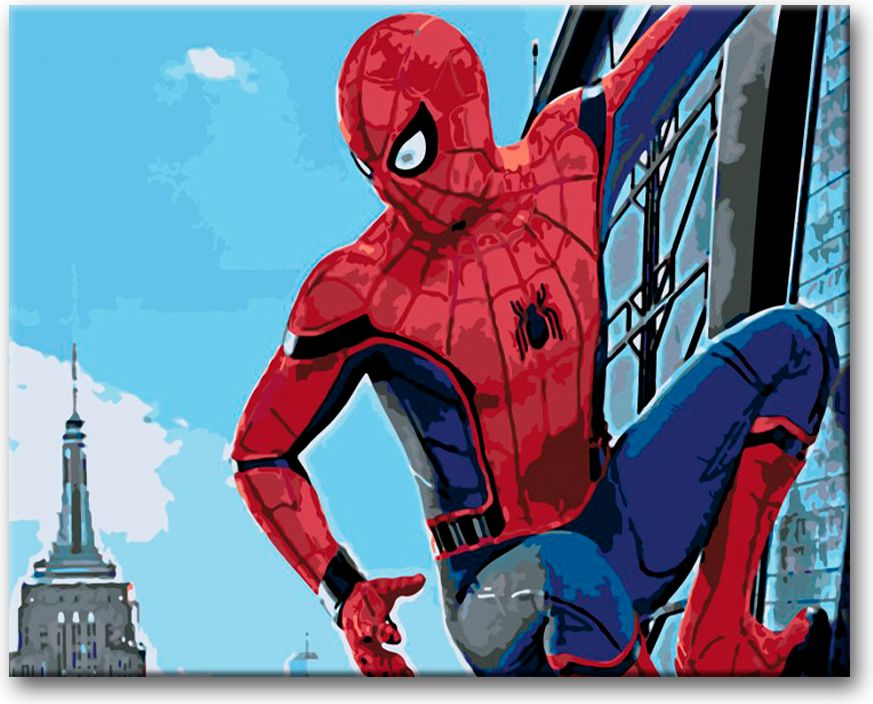 zuty Malování podle čísel - SPIDERMAN VE MĚSTĚ - Rozměr: 40x50 cm, Rámování: Varianta: bez rámu a bez vypnutí plátna - obrázek 18