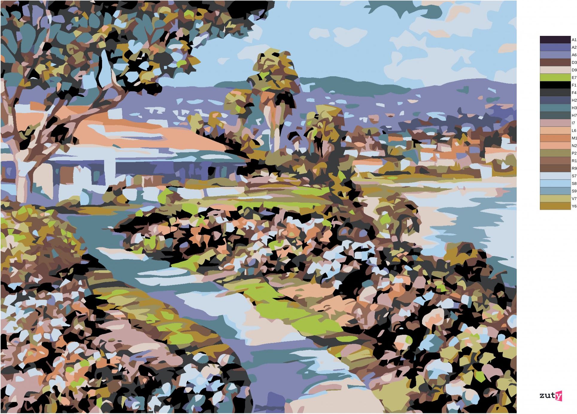 zuty Malování podle čísel - CESTIČKA K DOMU - Rozměr: 40x50 cm, Rámování: Varianta: vypnuté plátno na rám - obrázek 3