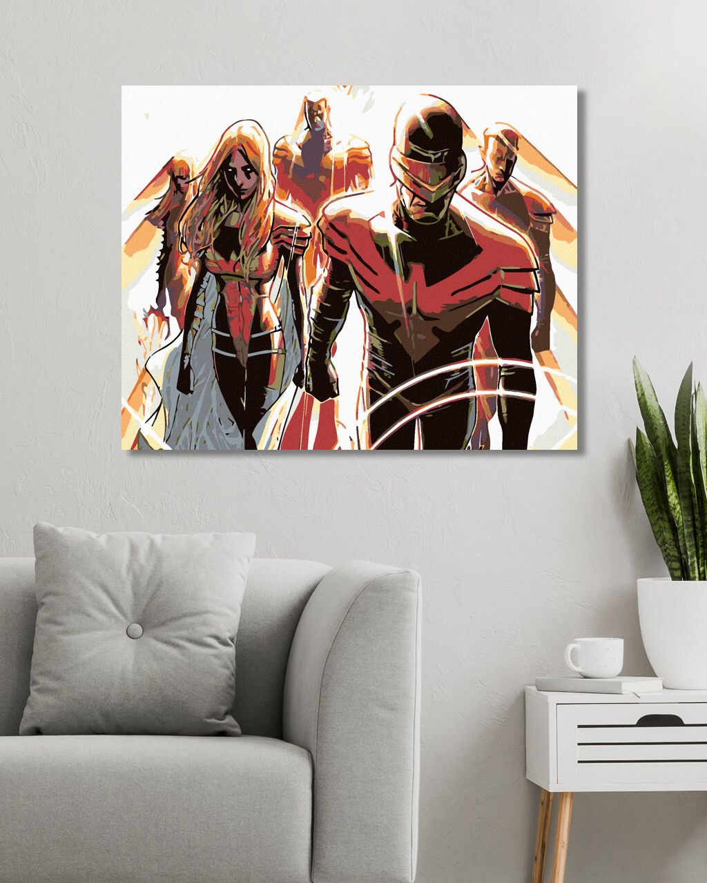 zuty Malování podle čísel - X-MEN - Rozměr: 40x50 cm, Rámování: Varianta: vypnuté plátno na rám - obrázek 7