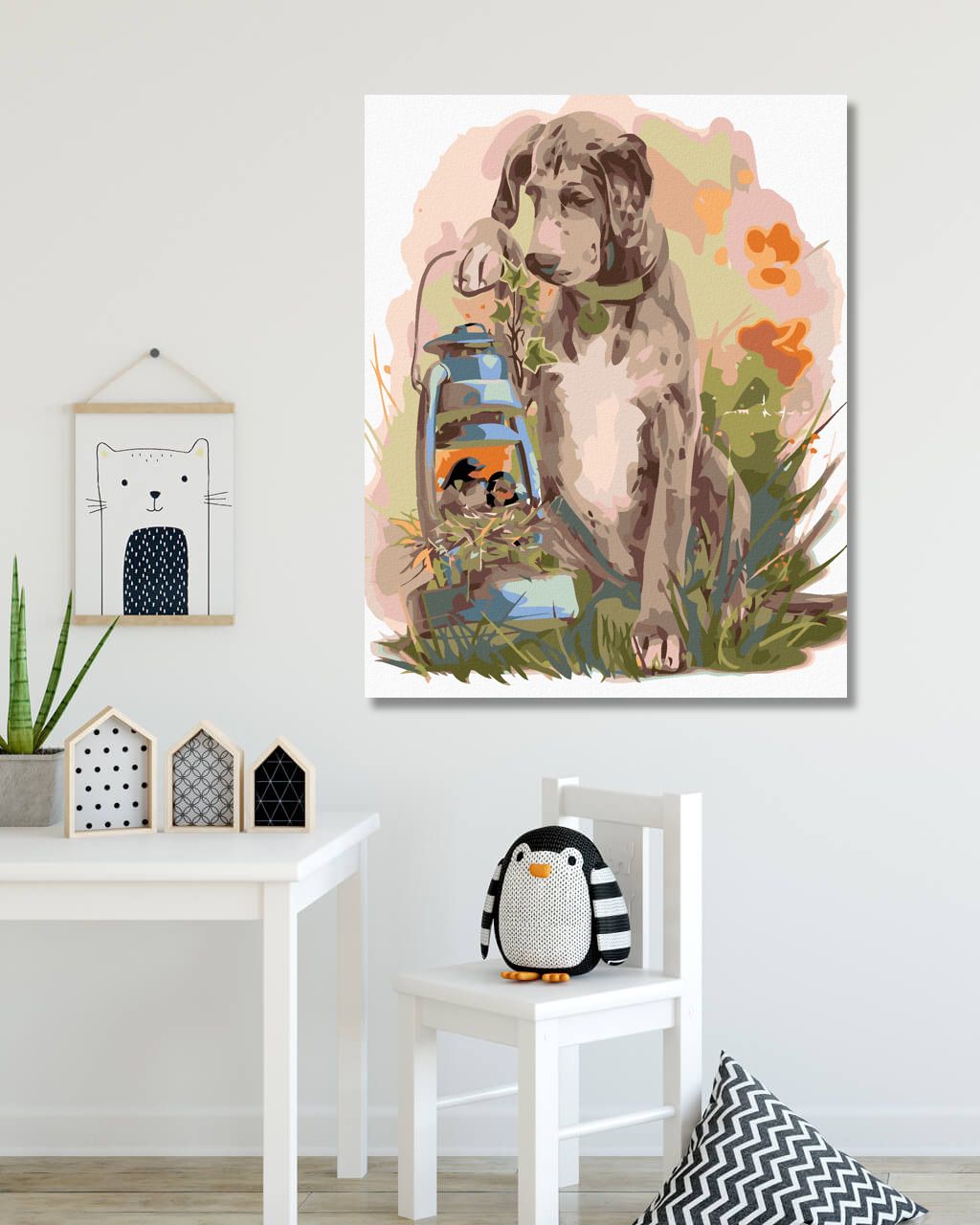 zuty Malování podle čísel - OHAŘ S PTÁČKY - Rozměr: 40x50 cm, Rámování: Varianta: vypnuté plátno na rám - obrázek 6