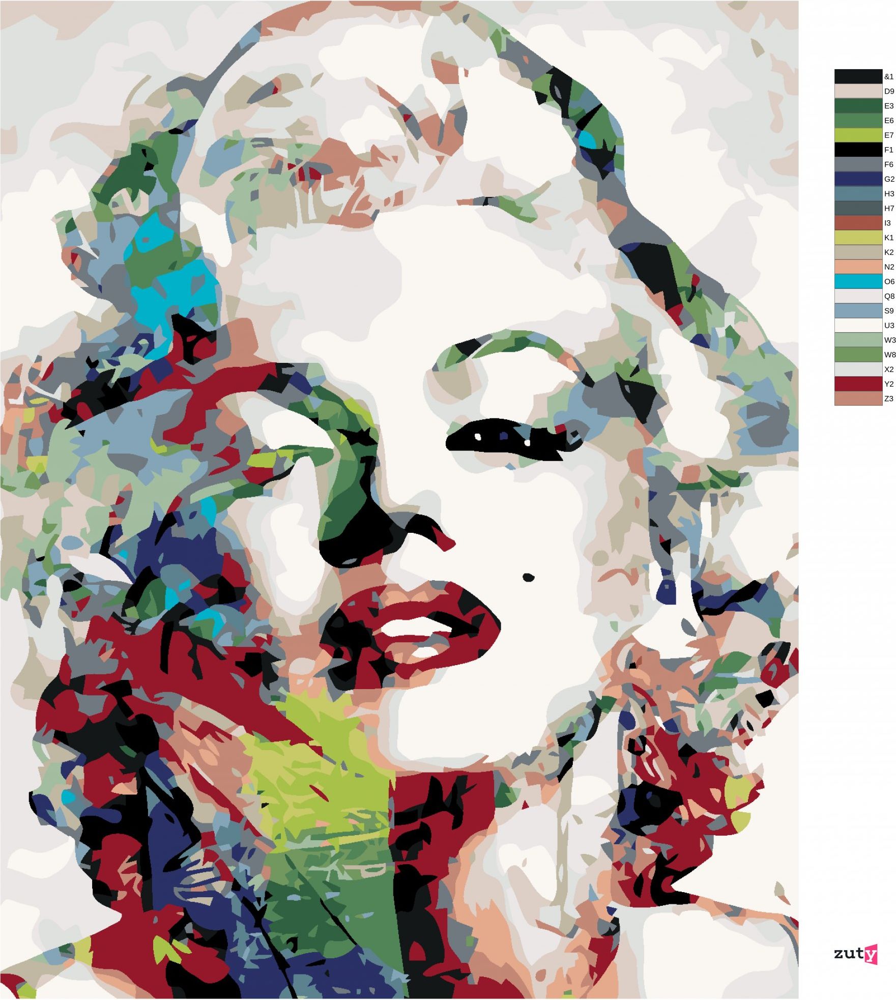 zuty Malování podle čísel - MARILYN MONROE - Rozměr: 40x50 cm, Rámování: Varianta: vypnuté plátno na rám - obrázek 6