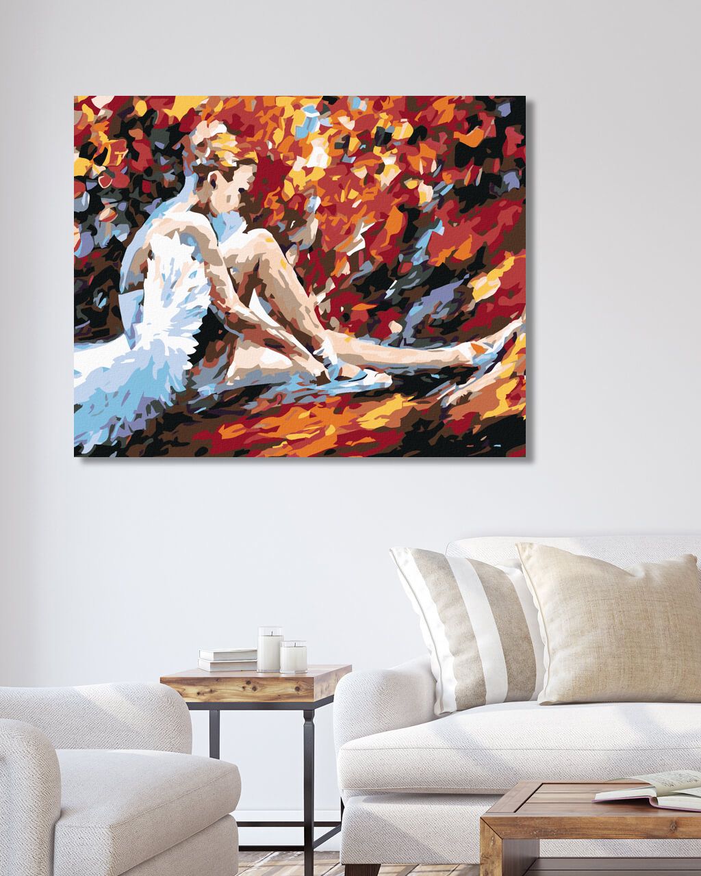 zuty Malování podle čísel - SEDÍCÍ BALETKA - Rozměr: 40x50 cm, Rámování: Varianta: bez rámu a bez vypnutí plátna - obrázek 8