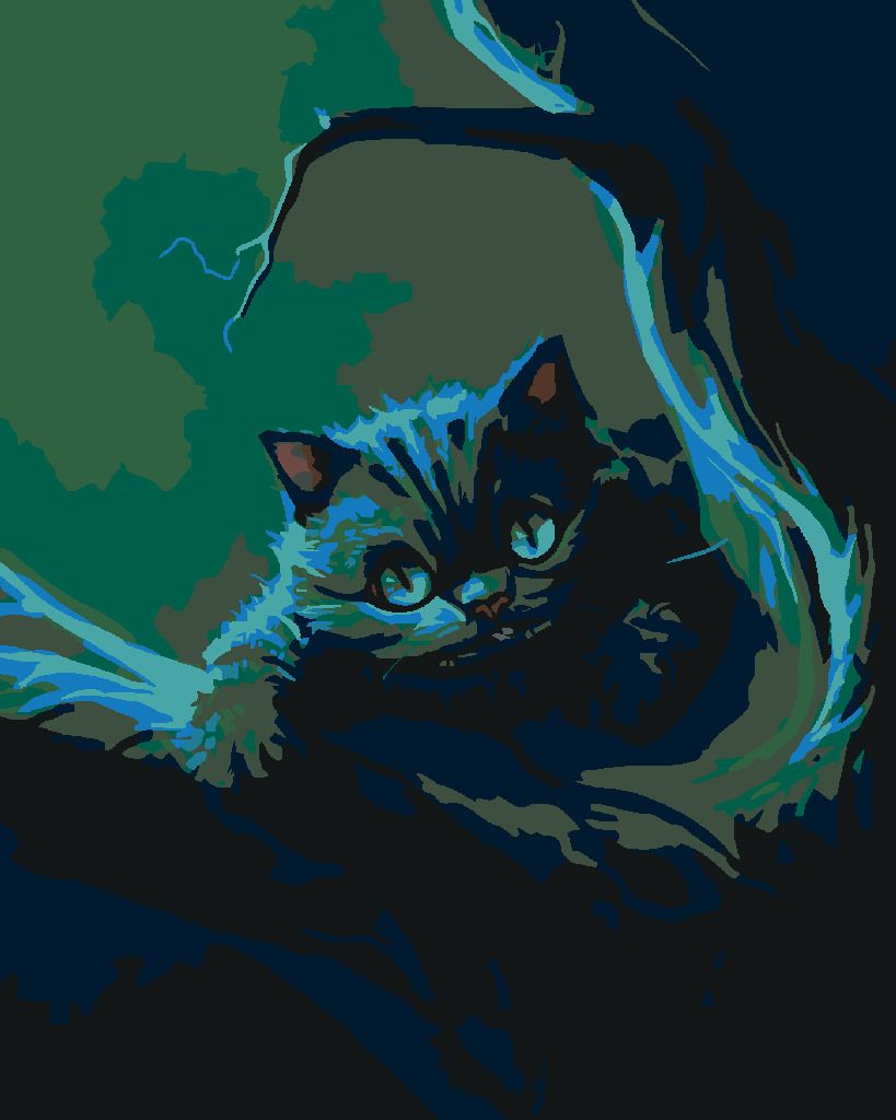 zuty Malování podle čísel - NOČNÍ ŽIVOT KOČKY - Rozměr: 40x50 cm, Rámování: Varianta: bez rámu a bez vypnutí plátna - obrázek 9