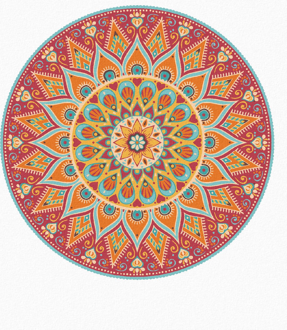 zuty Malování podle čísel - MANDALA - Rozměr: 40x50 cm, Rámování: Varianta: vypnuté plátno na rám - obrázek 1
