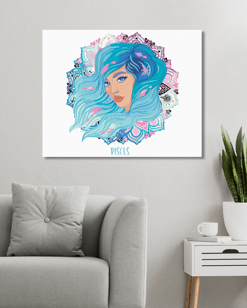 zuty Malování podle čísel - ŽENA RYBY - Rozměr: 40x50 cm, Rámování: Varianta: bez rámu a bez vypnutí plátna - obrázek 10