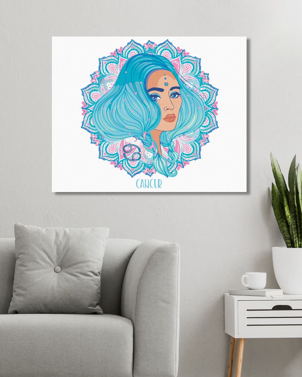 zuty Malování podle čísel - ŽENA RAK - Rozměr: 40x50 cm, Rámování: Varianta: vypnuté plátno na rám - obrázek 2
