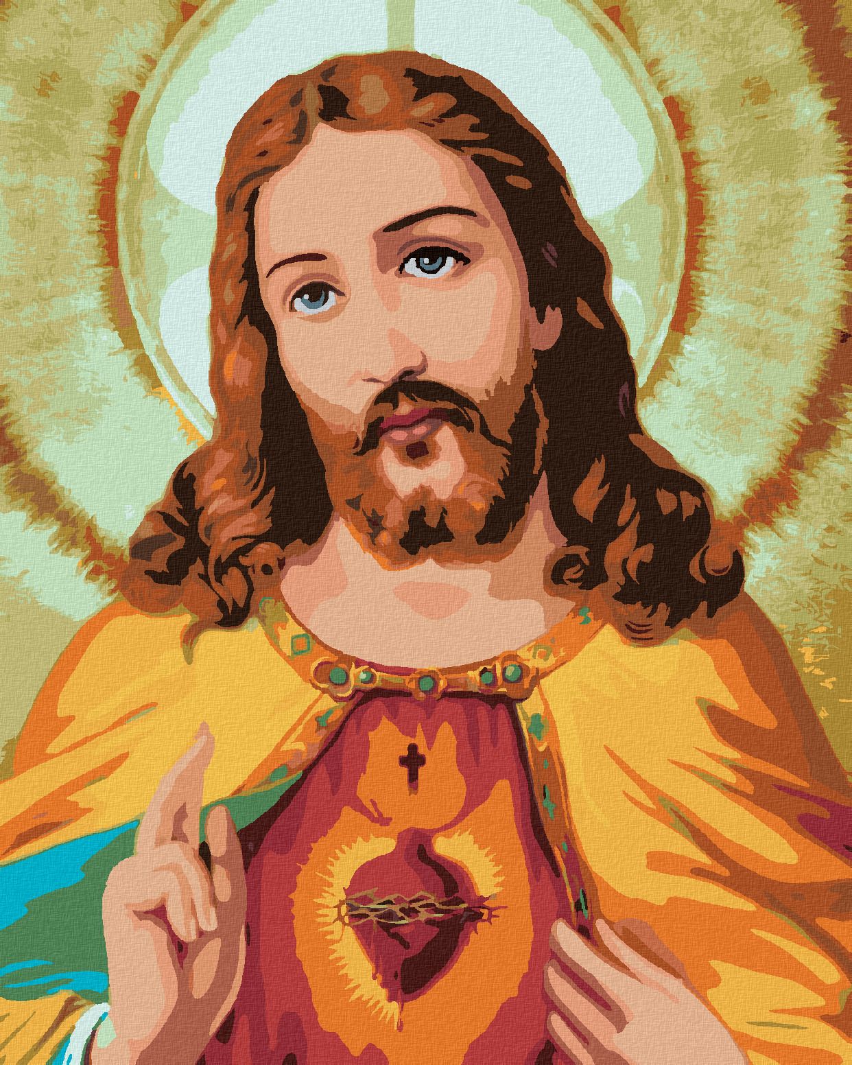 zuty Malování podle čísel - JEŽÍŠ KRISTUS II - Rozměr: 40x50 cm, Rámování: Varianta: vypnuté plátno na rám - obrázek 1